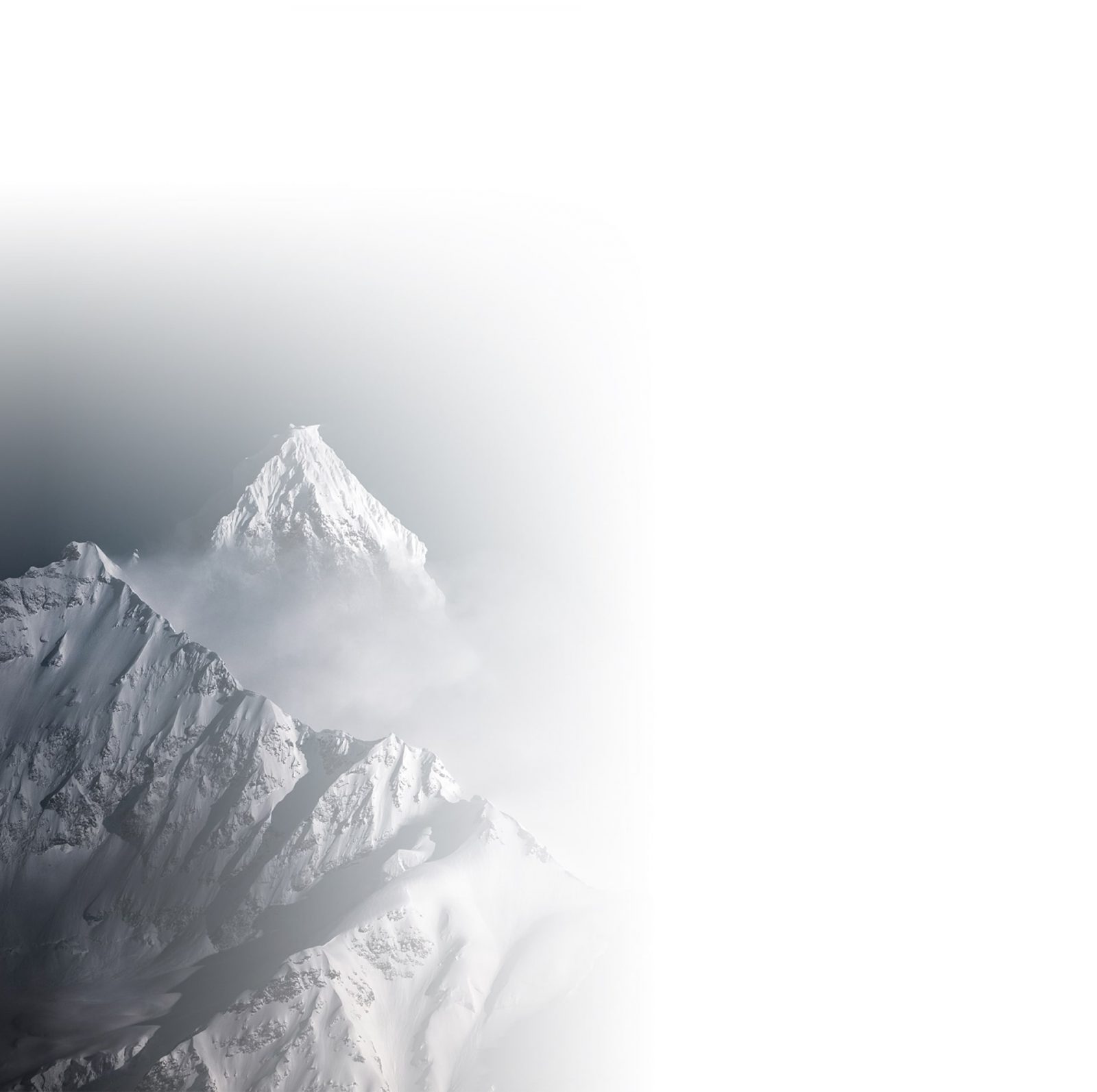 Healthrise background image with high mountain covered with snow