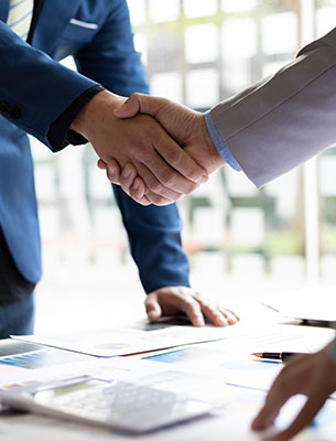 Businessmen Shaking Hands Consulting Partnership
